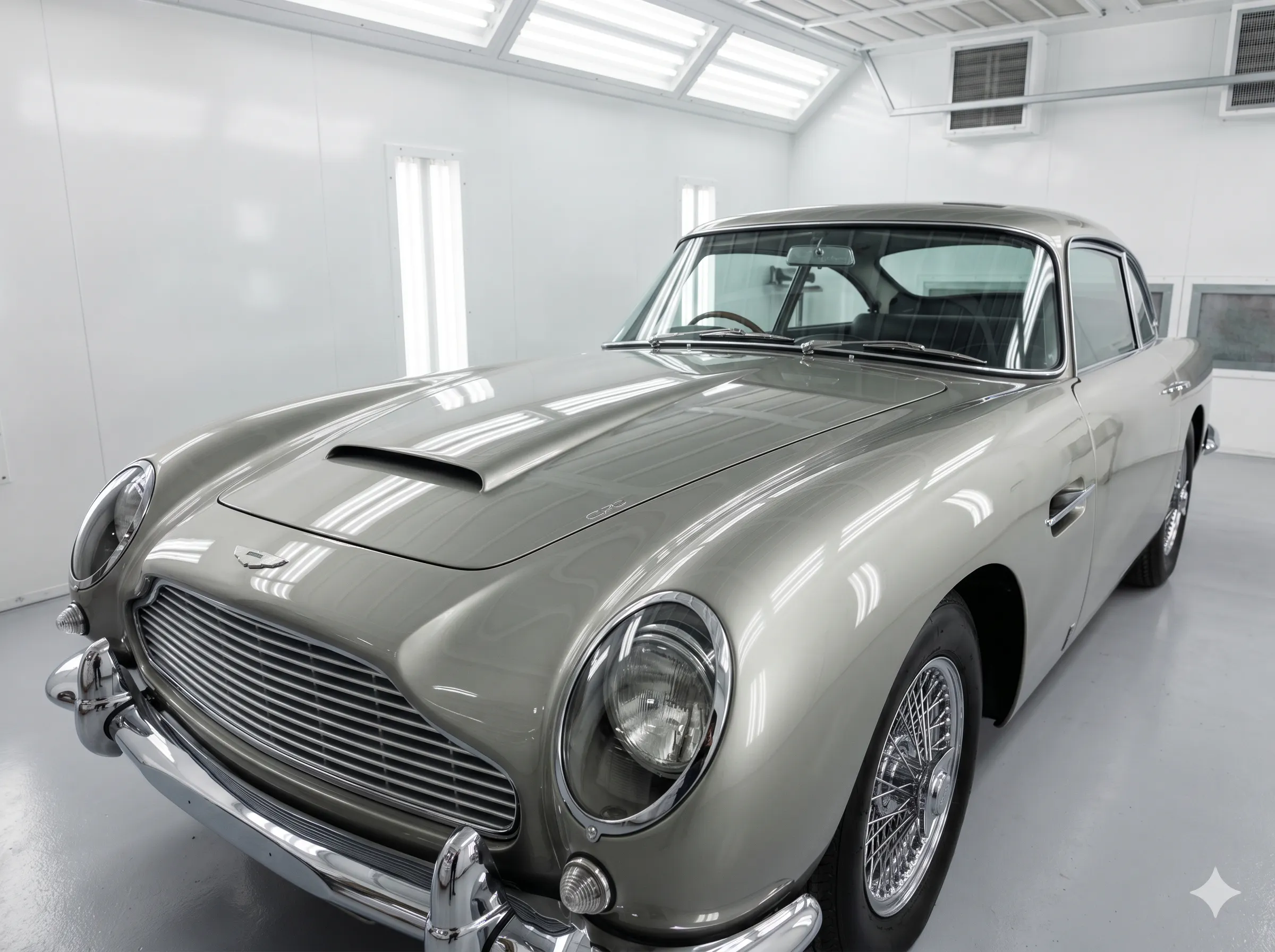 Nearside front three-quarter — Silver Birch shifts silver-white in direct sun