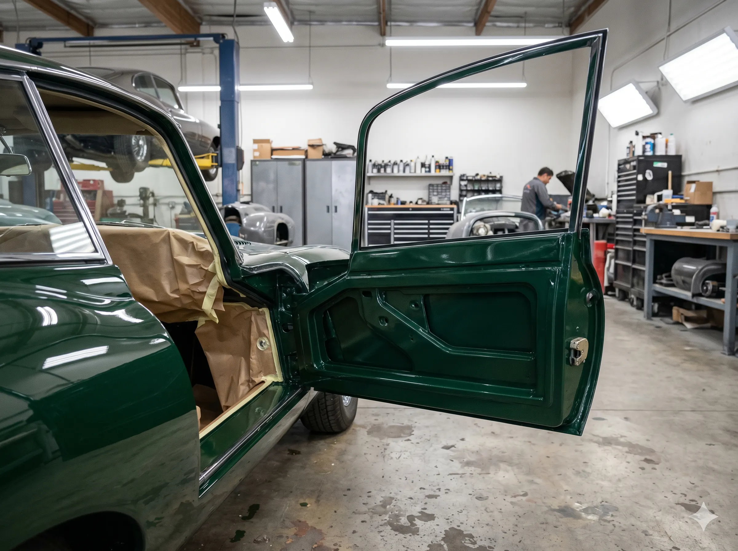 Door shuts and inner sills refinished to match